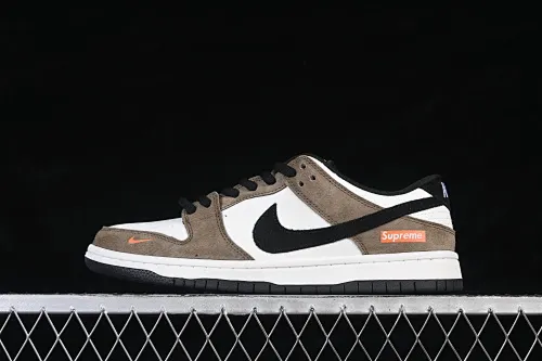 All categories Nk SB Dunk Series Nk SB Dunk Low High-end customized low-top sneakers Nike SB Dunk Low Year of the Horse limited edition white, black and brown High-end customized low-top casual sneakers AJ6817-002